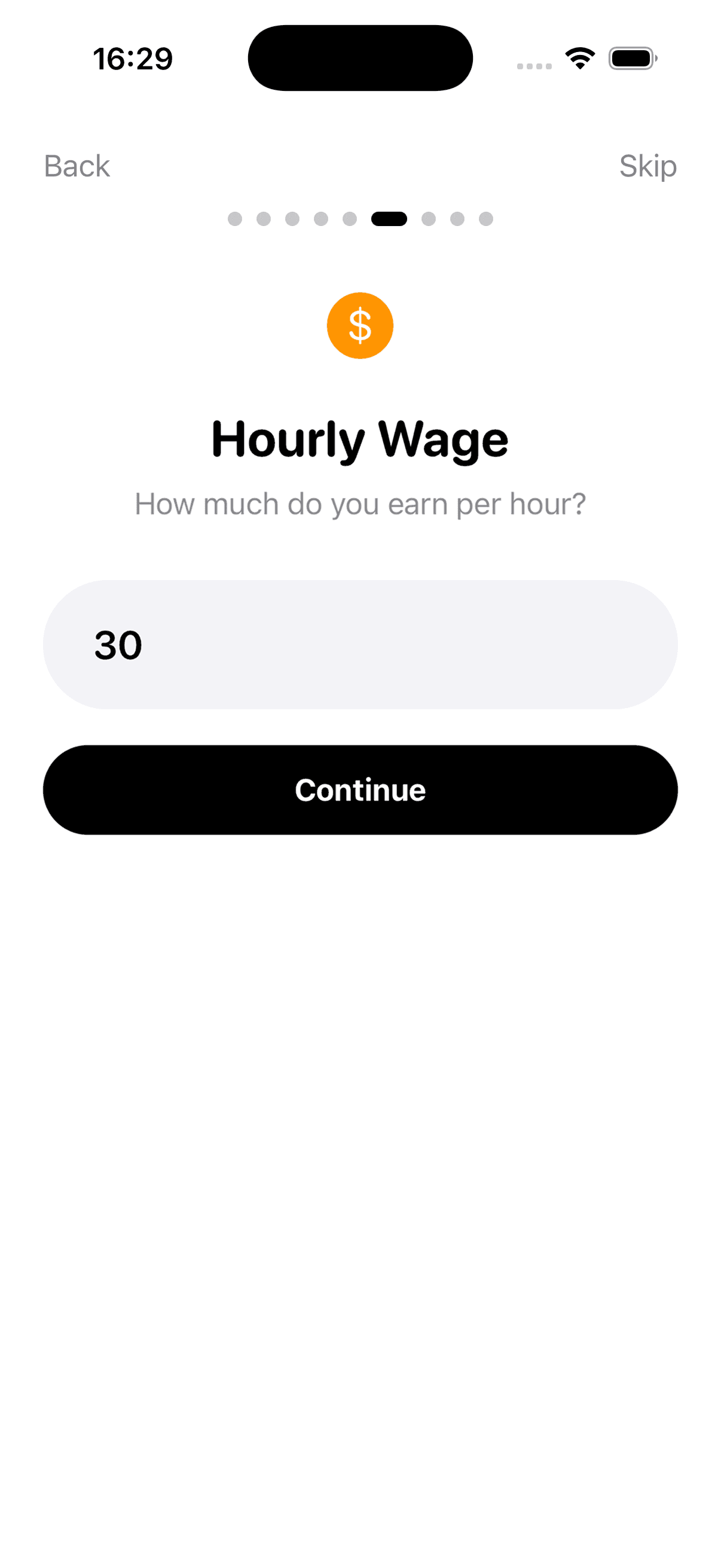 Tell us your hourly wage. See what your time is worth. screenshot